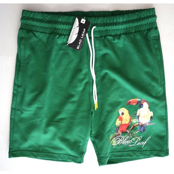 Blac Leaf BLS225-108 Men's Sz XL Green Paradise Vibes Knit Shorts - Picture 1 of 9
